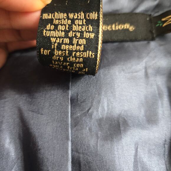 Grass Co. Womens Vintage Y2K Elevated Staple Pinstripe Tailored Blazer Jacket M - Picture 8 of 10